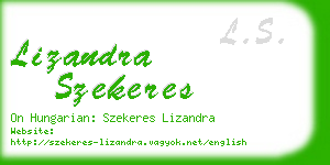 lizandra szekeres business card